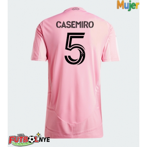 Camiseta Inter Miami Casemiro #5 Primera Equipación para mujer 2026-27 manga corta